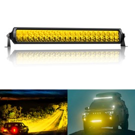 EK ENNOKING Amber LED Light Bar 22 Inch Double Row Super Bright Spot Flood Combo LED Work Light Driving Fog Lamp for Pickup 4x4 Off Road Truck ATV UTV SUV Boat 9-36V 200 W IP68 & IP69K Waterproof