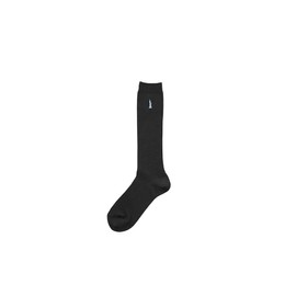 East Boy 5209204 Women's Socks, Double Sided Embroidery High Socks, 12.6 inches (32 cm) Length, Black x Saxophone (945)