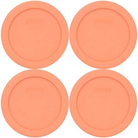 Pyrex 7202-PC Bahama Sunset Plastic Food Storage Replacement Lids - 4 Pack - Original Genuine Pyrex - Made in the USA