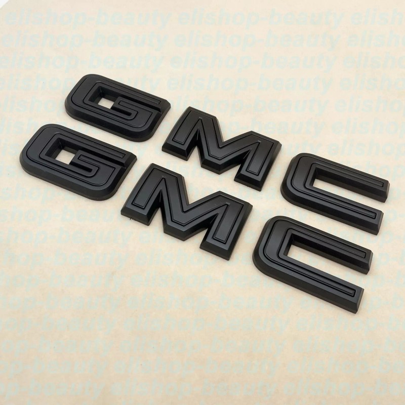 GMC Overlay Front Rear Emblem Black kit For 2019 -