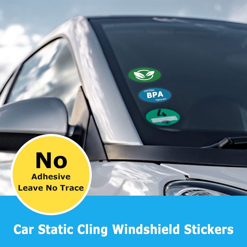 PSLER Car Windshield Sticker, Windshield Applicator, Clear Window Cling Car