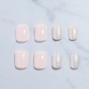 JUSTUSNX Pack of 24 Square Sequins False Nails Pink Short