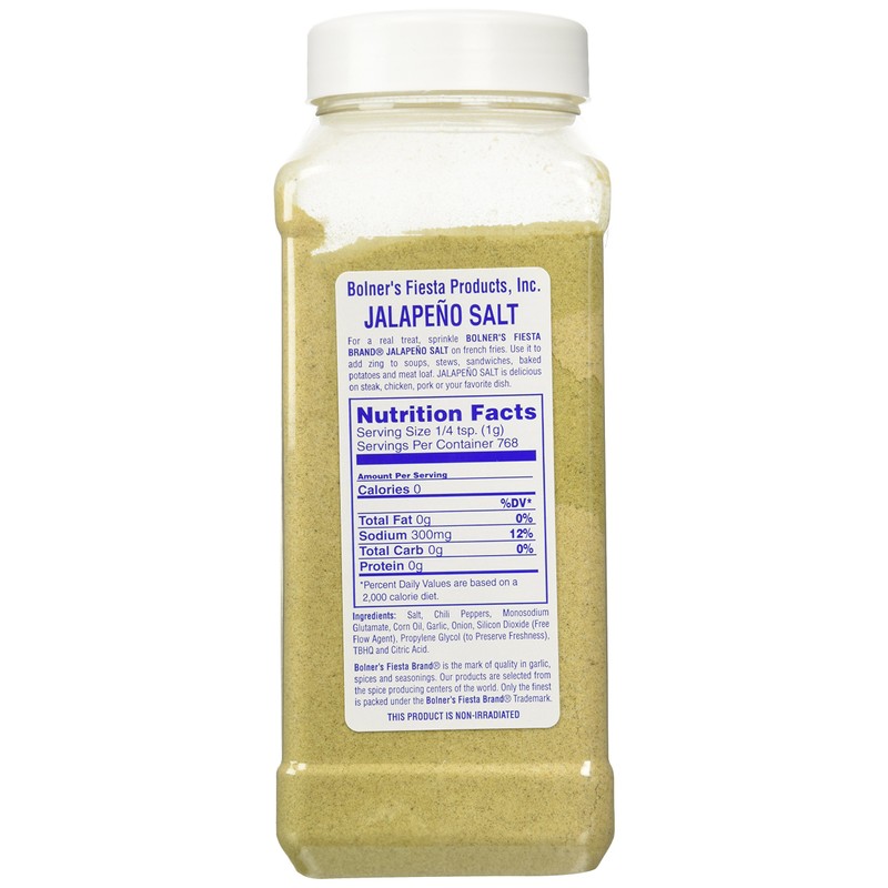 Bolner's Fiesta Extra Fancy Jalapeno Salt, 30 Oz.