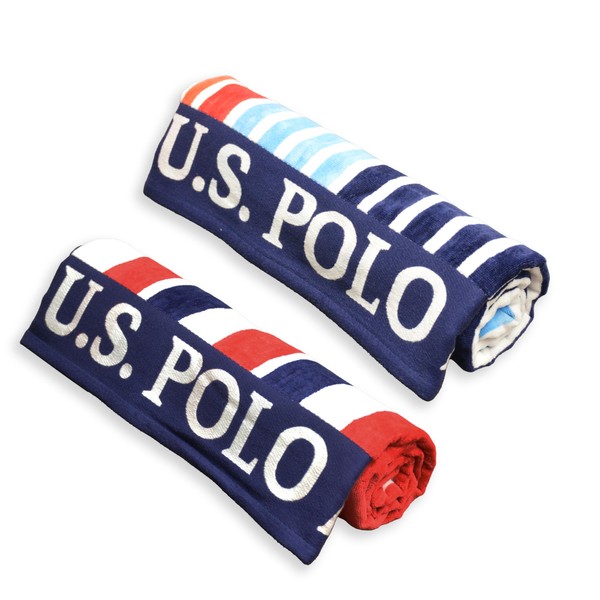 U.S. Polo Assn. Luxury Beach Towels, Plush Cotton, Oversized 40