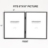 HIKWADERY 8x10 Picture Frame Double Hinged Folding, Elegant Thin Edge