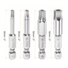 HARFINGTON H3-H8 Pentagon Screwdriver Bit Set 1/4" Hex Shank 2"