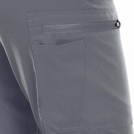 LOVIVER Uniforms Scrub Set Short Sleeve Nurse Top Pants Suit Modern V Neck Scrub Top Female Stretch Nursing Work suits for Healthcare, S, Gray