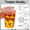 Havawish 100 Pcs Black Bow Plastic Cups Bowknot Daisy Clear