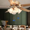 2pcs Blue Crystal Fan Pull Diamond Drop Vintage Pull Chain