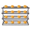 Four Tiers Collapsible Cooling Rack with Adjustable 3 Setting Design