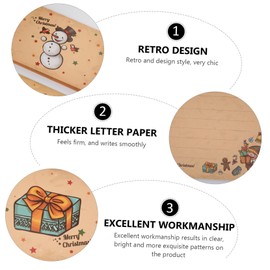 KICHOUSE 12-Pack Retro Card Envelope Set Christmas Greeting Cards for Party Invitations