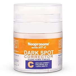 NEOPROSONE | Crema despigmentante facial y corporal | con Vitamina C 20%, Ácido Hialurónico y Vitamina E | antipigmento | crema aclarante corporal | c