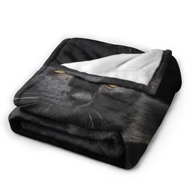 Black Cat Flannel Throw Blanket Lightweight Soft Warm Bed Throws for Home Couch Room Sofa Office Travel Camping Dorm Decor Adults Kids Gifts 60x50 Inch
