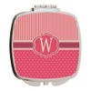Island Gifting - Letter W Monogram - Damask Dots Rose