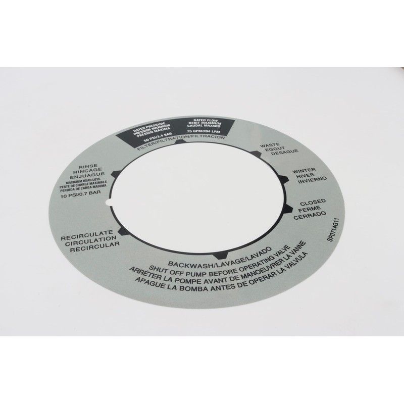 JYCJCF Replacement Sand Filter Valve Label Plate Sticker Compatible with