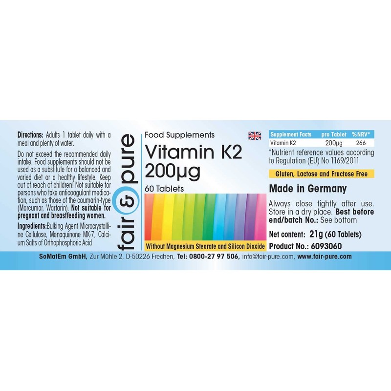 Fair & Pure® - Vitamin K2 Tablets 200 mcg -