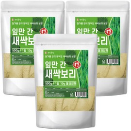 Domestic barley sprout powder 500g 3 pieces Powder made with only sprout barley leaves / 국산 새싹보리 분말 500g 3개 새싹보리 잎만 간 분말