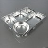 304 stainless steel 5-piece lid adult food plate / 304