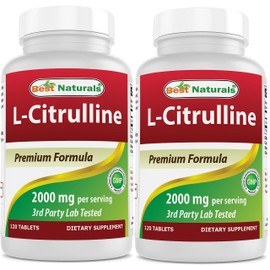 Best Naturals L-Citrulline 2000mg/Serving - Non-GMO - Gluten Free - 120 Tablets (120 Count (Pack of 2))