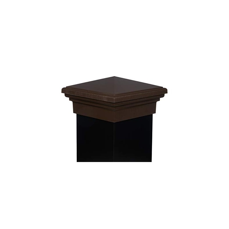 8x8 Post Cap (True 8") Brown New England Pyramid Style