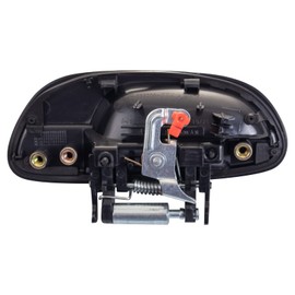 TRQ Rear Right Exterior Door Handle Black Passenger Side Compatible with 2005-2009 Subaru Legacy Outback