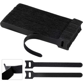 6-Inch 100 Pcs Reusable Cable Ties Adjustable Strap Wire Management Premium Quality Cable Management Straps for Electrical Cable & Wire Organizer (150mm*12mm, Black)