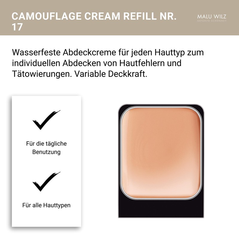 Malu Wilz Camouflage Cream Refill - Cover Cream (Roasted Almond