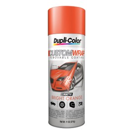 Dupli-Color ECWRC8067 Custom Wrap Matte Removable Automotive Paint – Bright Orange Spray Paint - 11 oz. Aerosol Can