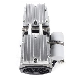 Oilless Vacuum Pump, Lab High Flow Mute Vacuum Pump, 3.5CFM 1400RPM 370W 8 Bar Type Diaphragm Vacuum Pump, Industrial Oilless Piston Compressor Pump Double Cylinder High Pressure Air Compressor