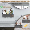 HONGYUETECH Suction Cup Shower Caddy, Removable Plastic Shower Shelf with