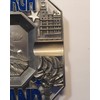 Edinburgh Scotland Metal Ashtray - Castle/Scottish Piper/Highland Cattle/Words in Blue