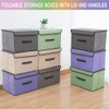 LELE LIFE Foldable Storage Box with Dustproof Lid and Handle,