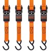 BLACK+DECKER BD1005 Black/Orange 1" x 10' Ratchet Tie Down Straps