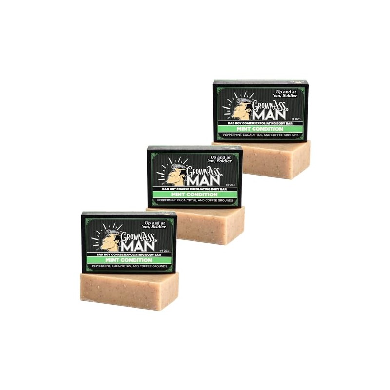 Grown Ass Man Co. Mint Condition Barra exfoliante gruesa para