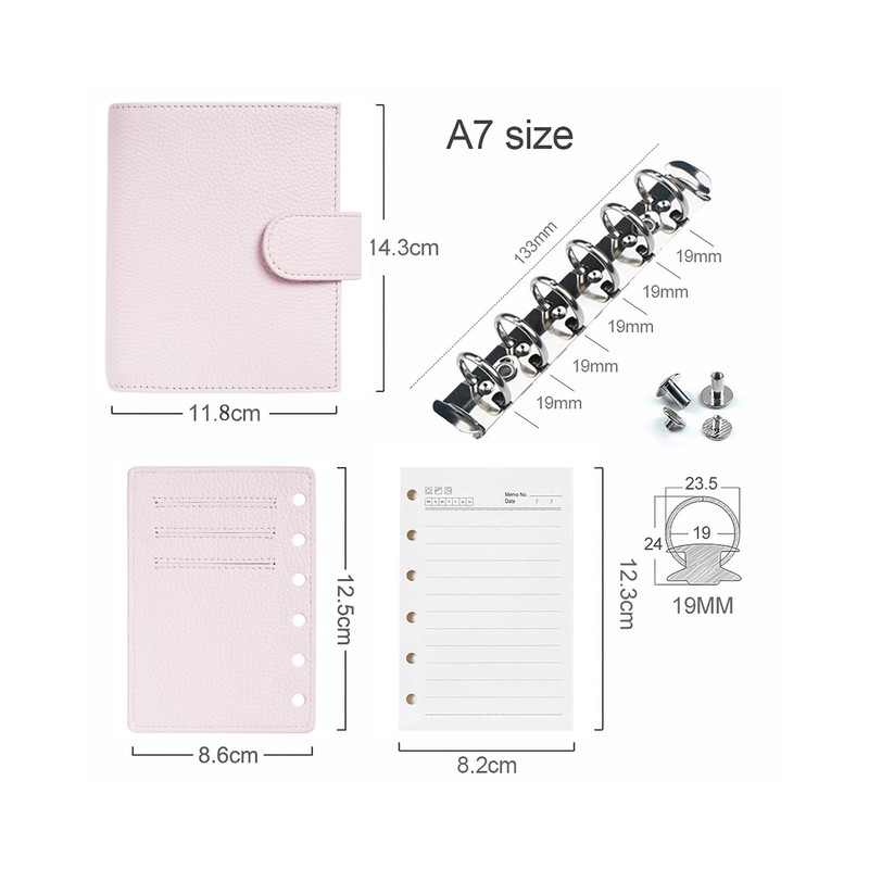Moterm Pocket Regular Rings Planner - Genuine Leather Binder Organiser