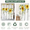 NAEMBCU No Hook Sunflower Shower Curtain with Snap in Liner