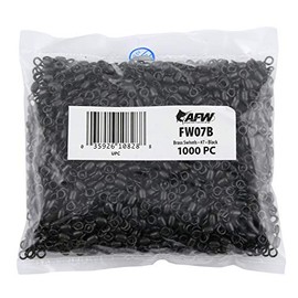 American Fishing Wire Giros de grúa de latón, tamaño #7, 75 LB (34 kg) Prueba, Negro, 1000 Piezas