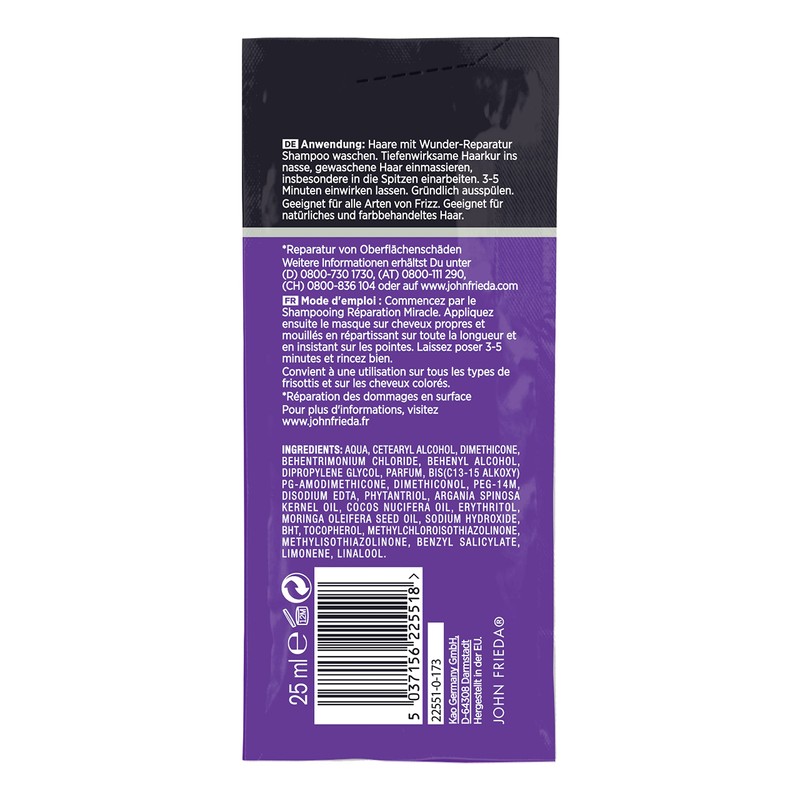 John Frieda Frizz Ease Wunderkur Deep Effective Hair Treatment, Pack