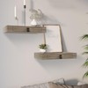 Floating Shelf with Drawer Set of 2, Floating Nightstand for