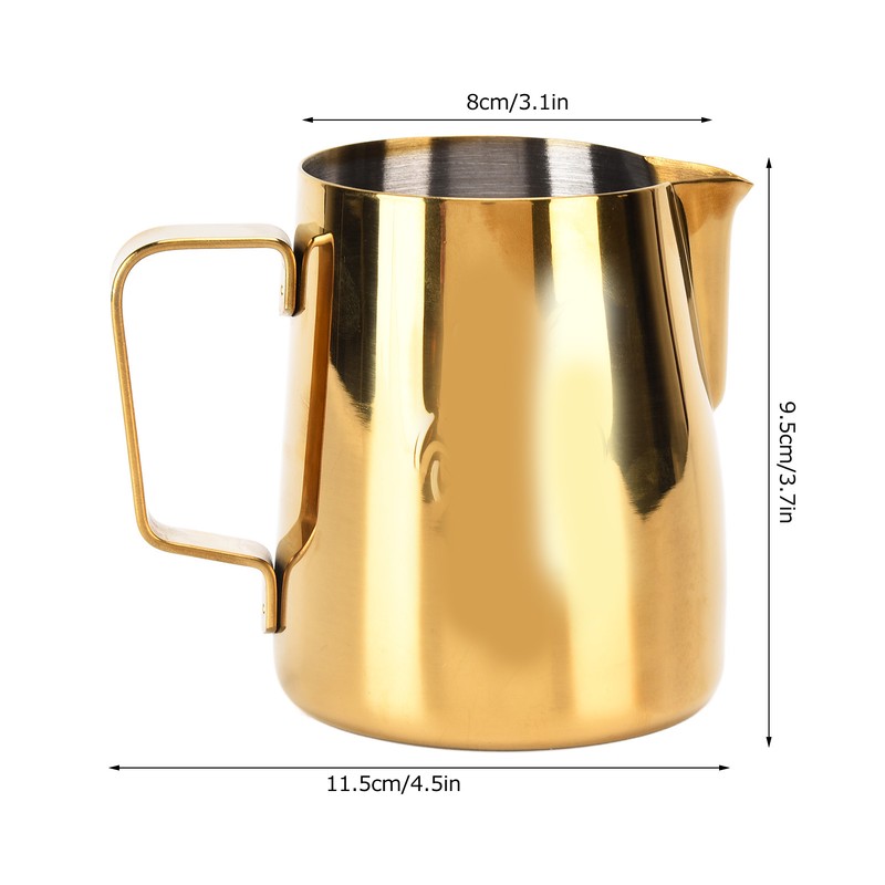 380ML Coffee Pitcher Cup Bright Gold Stainless Steel Coffee Milk