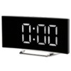 Digital Alarm Clock Mirror Smart Light Sensing Curved Screen LED