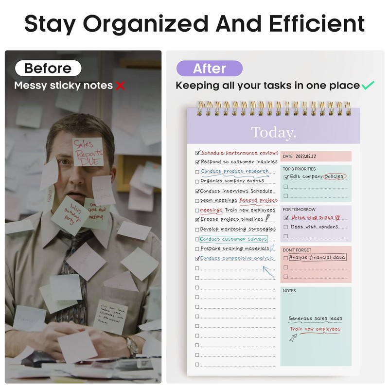 Taja To Do List Notepad - To Do List Notebook