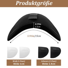 Baooery 2 Pairs Shoulder Pads, Women's Reusable Shoulder Pads, Non-Slip T-Shirt Shoulder Pads, Soft Sponge Shoulder Pads for Women (Velcro, Round)