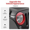 SQQP Front Light Headlight Cover, Angry Bird Style Bezels Trim
