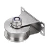 sourcing map 1 x H-groove castor, 1.89 inches, 201 stainless