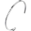 Jude Jewelers Pulsera apilable de acero inoxidable con mantra, regalo