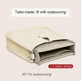 Lckaey Felt Organizer-for Hermes Evelyne III tpm pm gm Bag Insert Mini 16 29 33 Bag Purse Organizer Y003 Khaki-L