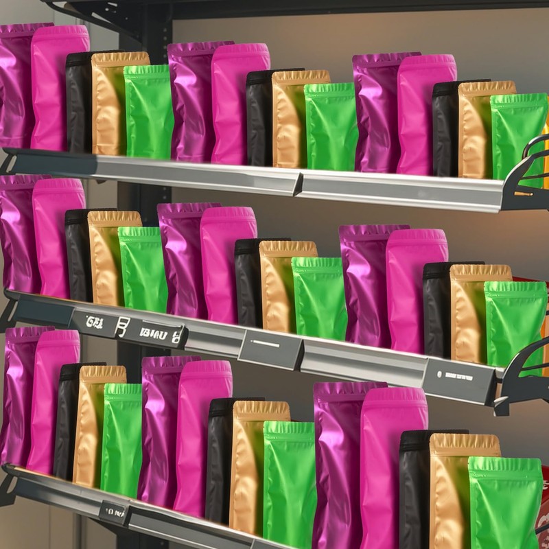 100 Pack Resealable Stand Up Bags,Smell Proof Pouch Sealable Foil