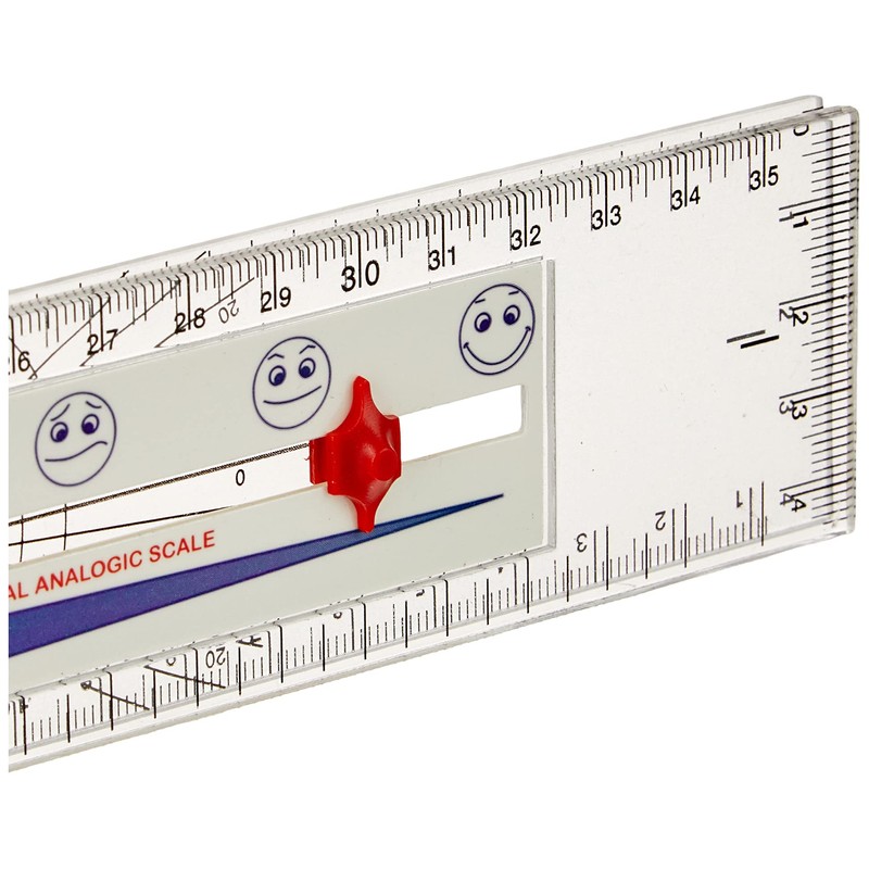 Gima - Goniometer with Pain Scale Ruler, Size 203 x