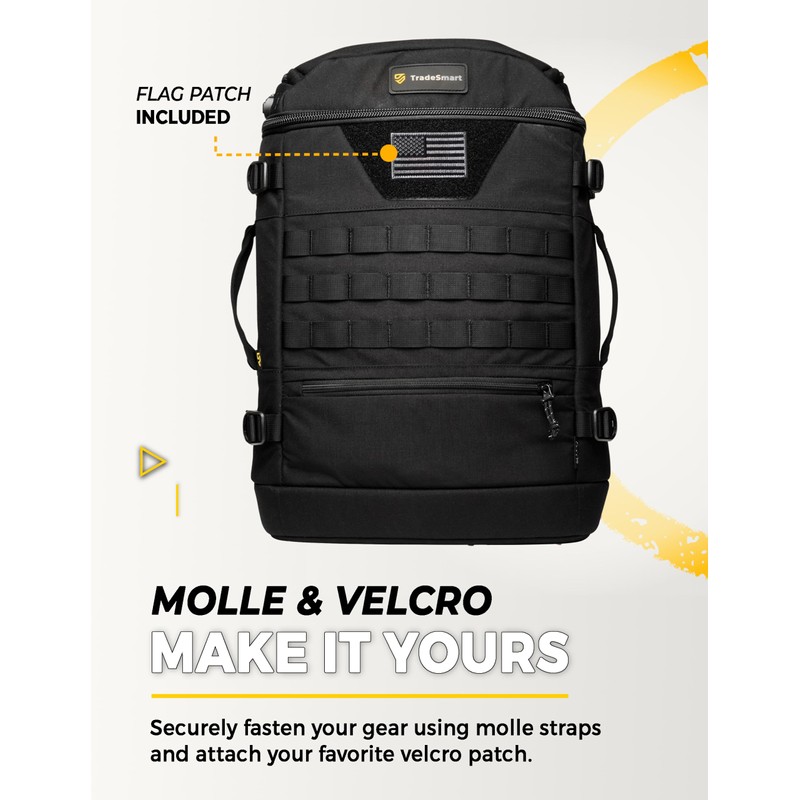 TradeSmart Range Backpack for Handguns, Ammo & Shooting Gear with